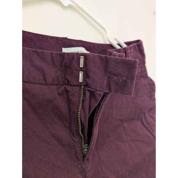 MERONA Women's Size 6 Red Cotton Chino Capri Pants Slim Fit Low Rise Crop - Picture 3 of 6